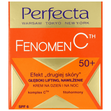 Perfecta -  PERFECTA Fenomen C, krem efekt „drugiej skóry”, głęboki lifting i nawilżenie, na dzień i na noc, 50+, SPF 6 50 ml